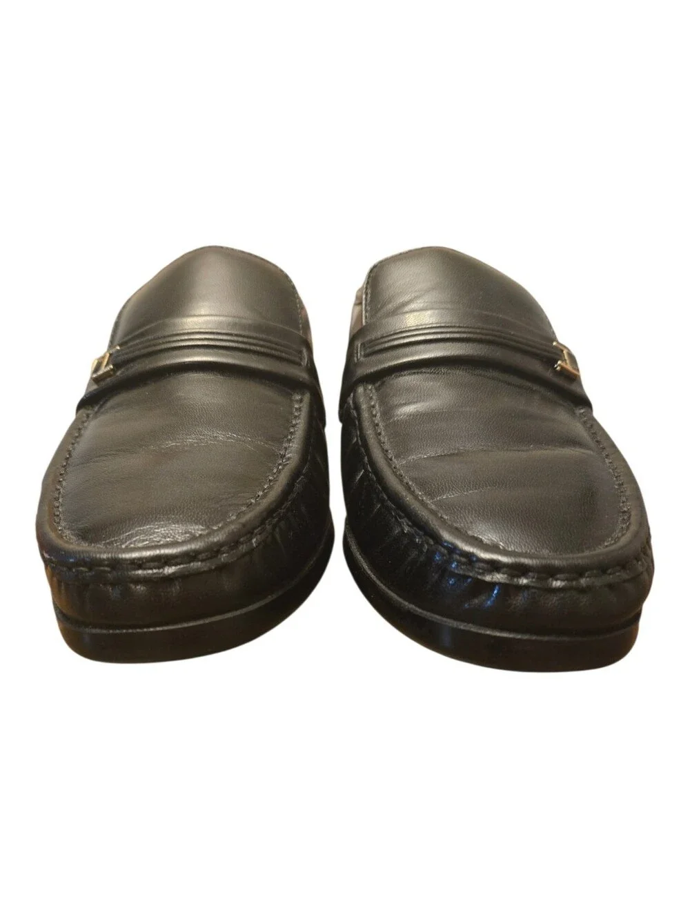 Florsheim Men's Riva Black Moc Toe Slip On Leather Dress Loafer 10 3E Wide